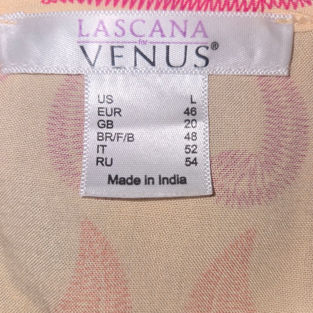VENUS Yellow and Pink And Orange Women's L Blouse - Picture 2 of 5